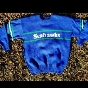SEATTLE SEAHAWKS NFL 1980s VINTAGE WOOl SWEATER